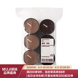 MUJI 無印良品 无印良品 MUJI 香味蜡烛 迷你 木质香 木质香/12个装