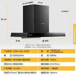 BEST 百得 华帝 百得（BEST）油烟机灶具套装 烟灶套装欧式21大吸力自清洗智能感应抽油烟机燃气灶具E306 液化气