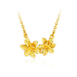 LUKFOOK JEWELLERY 六福珠宝 栀子花足金吊坠套链 4.48g GMGTBN0009A