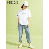 MIZIQI 米子旗 女生纯棉印花短袖 多色多码可选