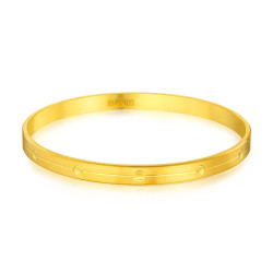 lukfookjewellery六福珠宝女士黄金手镯f63tbgb0028