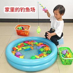 儿童钓鱼玩具池套装  40件套(2竿2捞) 默认