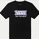 VANS 范斯 TEE SS VN0A5H6RBLK 情侣款短袖潮流T恤