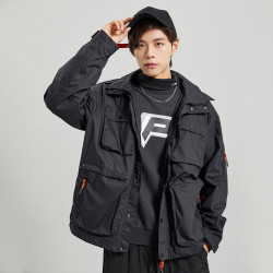 peacebird 太平鸟 男装秋冬新品男士工装风多口袋可拆卸休闲男式夹克