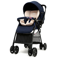 Joie 巧儿宜 婴儿推车高景观可坐可躺轻便折叠双向可换向宝宝手推车芙洛特英伦系列英国蓝