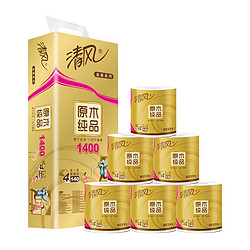 Breeze 清风 原木纯品金装系列 卷纸 4层140g10卷