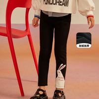 gxg.kids 儿童加绒打底裤 12B219206EB01 黑色 110