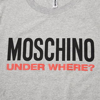 MOSCHINO 莫斯奇诺 男士圆领短袖T恤 A1915 8103 0489 灰色 M