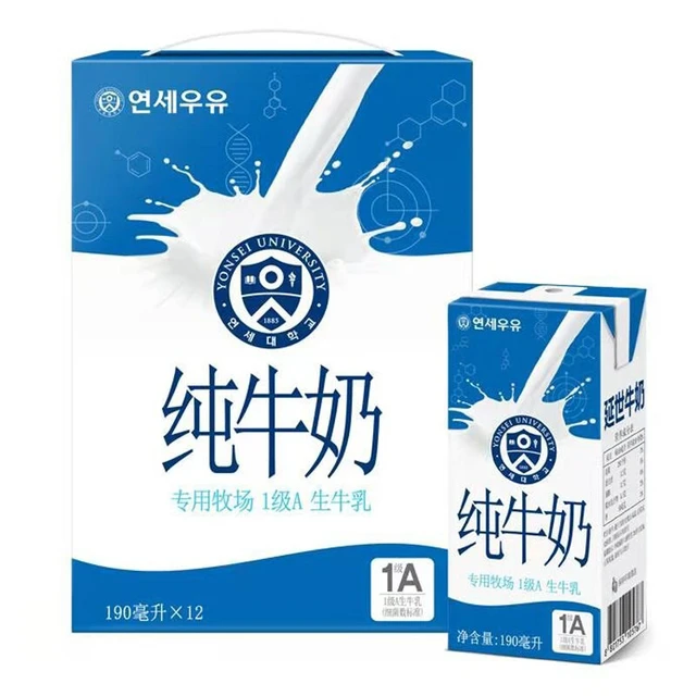 YONSEI 延世 纯牛奶 190ml*12盒