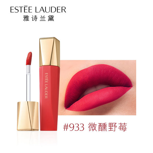 ESTEE LAUDER 雅诗兰黛 慕斯哑光唇釉 权杖唇霜#935柿红绝杀（赠沁水粉底液#1CO 5ml）