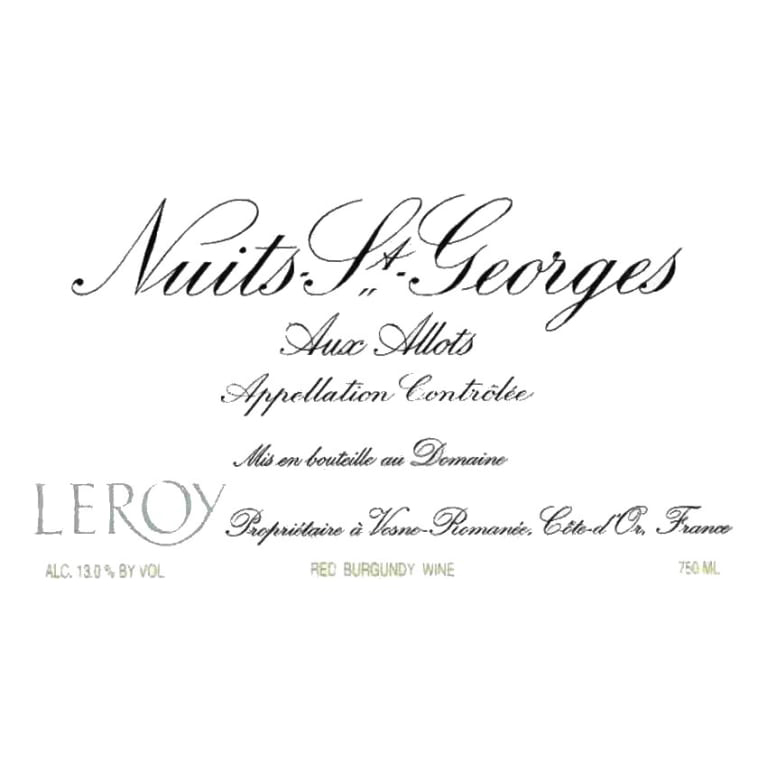 Domaine Leroy 勒桦酒庄 勒桦酒庄Aux Allots黑皮诺干型红葡萄酒 2011