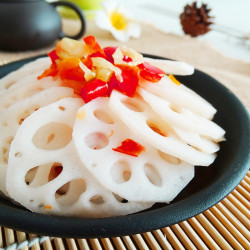 洪湖诱惑 椒味泡菜 新品泡藕片3包400g