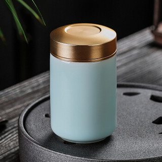 茶适 青瓷茶叶罐 密封罐家用储物罐 旅行迷你便携茶叶罐
