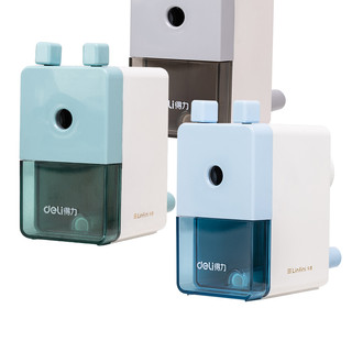 deli 得力 乐素 0749 手摇削笔刀 淡雅灰 单个装+六角杆铅笔 HB 12支装