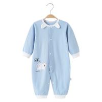 AIYINGBEIBI 爱婴贝比 BE4825 婴儿长袖连体衣 蓝北极熊 73cm