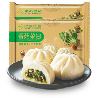 伊杉食品 香菇菜包 360g 60g*6个精装 早餐包子 上等香菇 包子馒头 香菇菜包 360g