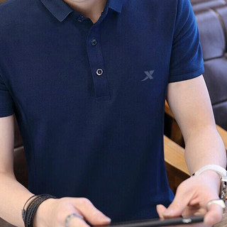 XTEP 特步 男子POLO衫 882129029159 深兰 M