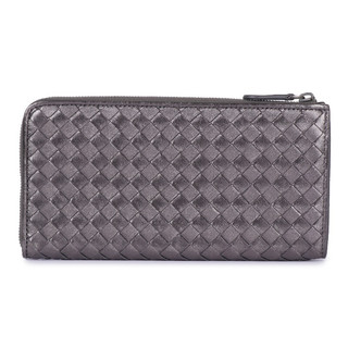BOTTEGA VENETA 葆蝶家 男女款皮革长款钱包 355262V00411200 氧化银