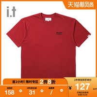 it :CHOCOOLATE男装短袖T恤夏季基础潮流简约品牌刺绣1366