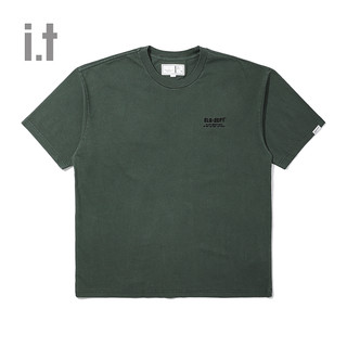 it :CHOCOOLATE男装短袖T恤夏季基础潮流简约品牌刺绣1366（M、BLM/蓝色）