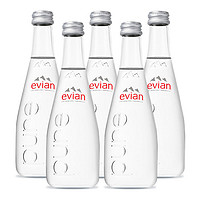 evian 依云 天然弱碱性矿泉水玻璃瓶 330ml*5瓶