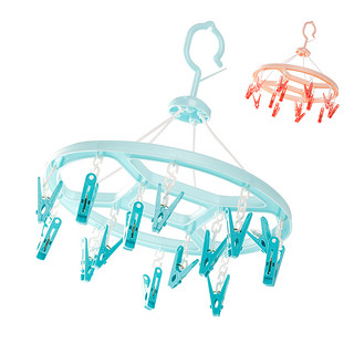 CHAHUA 茶花 0711 圆形衣架 2件 蓝色+粉色