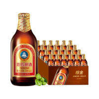 TSINGTAO 青岛啤酒 金质 小棕金 11度 296ml*24瓶