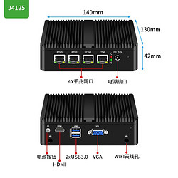 倍控 G30 四网口千兆软路由器（J4125）