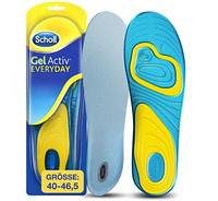 Dr.Scholl's 爽健 中性双层填充凝胶鞋垫1对 蓝黄色40-46.5码