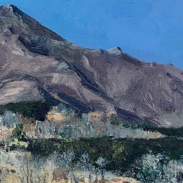 ARTMORN 墨斗鱼艺术 纪钧译 高山风景油画原作《石山》30x40cm 布面油画 环保画框