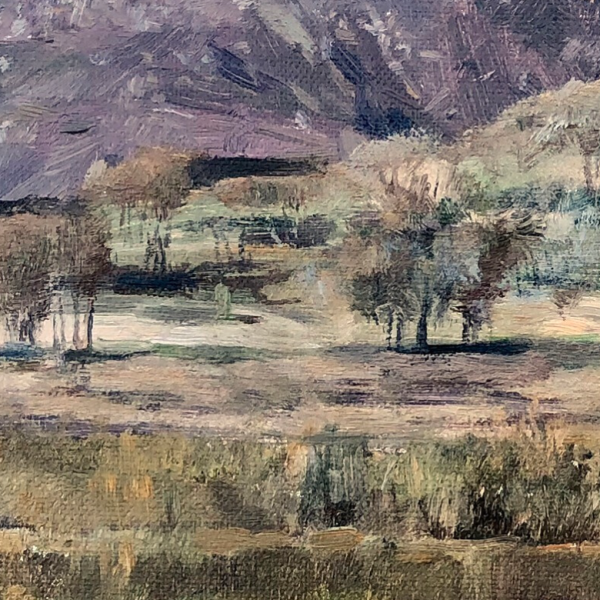 ARTMORN 墨斗鱼艺术 纪钧译 高山风景油画原作《石山》30x40cm 布面油画 环保画框