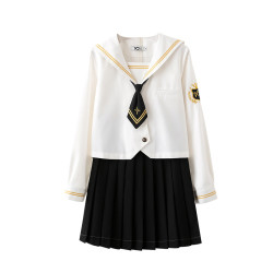 小瑾原创 桔梗店 jk制服 司皇东长袖水手服套装 奶白金