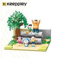 QMAN 启蒙 Keeppley 哆啦A梦系列 K20409 水泥管空地