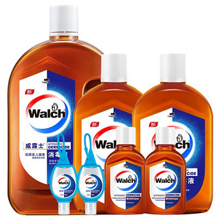 Walch 威露士 消毒液 1.2L+630ml*2瓶+60ml*2瓶 松木清香