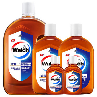 Walch 威露士 消毒液 1.2L+630ml*2瓶+60ml*2瓶 松木清香