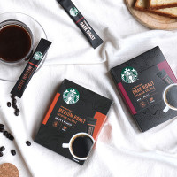 STARBUCKS 星巴克 速溶咖啡组合装*2盒*20条 （深度烘焙+中度烘焙）
