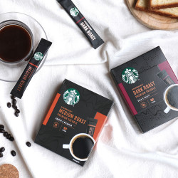 STARBUCKS 星巴克 速溶咖啡组合装*2盒*20条 （深度烘焙+中度烘焙）