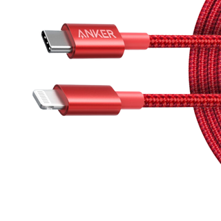 Anker 安克 A8623 MFi认证 Type-C转Lightning 20W 数据线 尼龙编织 1.8m 红色
