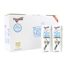 Theland 纽仕兰 4.0g蛋白质高钙低脂纯牛奶礼盒250ml*12 新西兰进口 送礼佳选