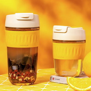 MINISO 名创优品 单层玻璃杯 500ml 雏菊黄