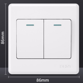 CHNT 正泰 7M至爱系列 开关面板 二开双控 雅白