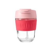 MINISO 名创优品 单层玻璃杯 350ml 活力粉