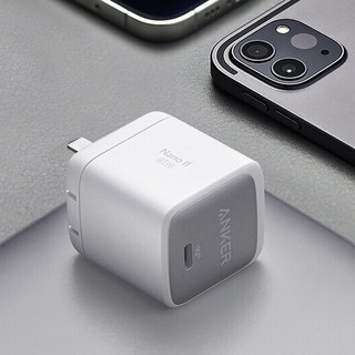 Anker 安克 A1246 移动电源 黑色 10000mAh USB-C USB-A 25W 双向快充+A2263 手机充电器 Type-C 65W 黑白