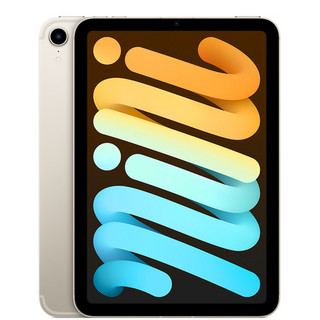 Apple 苹果 iPad mini 6 2021款 8.3英寸 平板电脑 (2266*1488dpi、A15、64GB、5G版、星光色、MK913CH/A)
