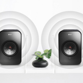 KEF LSX 2.0声道 家居 Hi-Fi无线蓝牙音箱 神秘黑