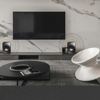 KEF LSX 2.0声道 家居 Hi-Fi无线蓝牙音箱 神秘黑