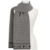 Dior 迪奥 30 MONTAIGNE系列 女士羊绒围巾 02MON310I001_C080 黑色 180*50cm