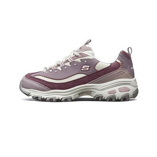 SKECHERS 斯凯奇 D'lites 1.0 女子休闲运动鞋 13143/PRW 紫色/白色 41