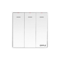 OPPLE 欧普照明 DS-K051031A 开关面板 三开单控 白色