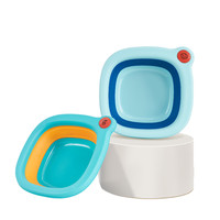 Rikang 日康 RK-X1028 婴儿折叠清洗盆 蓝色+蓝橙色